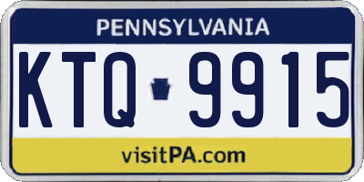 PA license plate KTQ9915