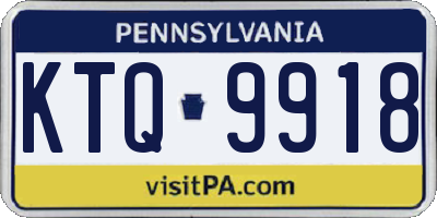 PA license plate KTQ9918