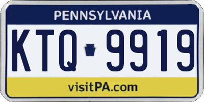 PA license plate KTQ9919