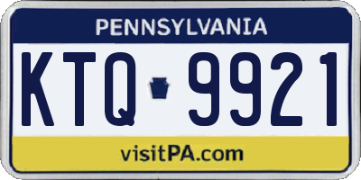 PA license plate KTQ9921