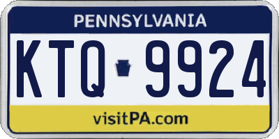 PA license plate KTQ9924
