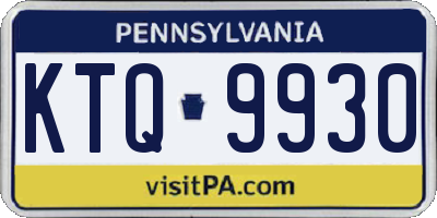 PA license plate KTQ9930