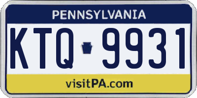 PA license plate KTQ9931