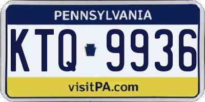 PA license plate KTQ9936