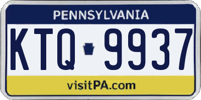 PA license plate KTQ9937