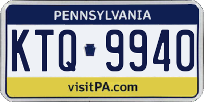 PA license plate KTQ9940