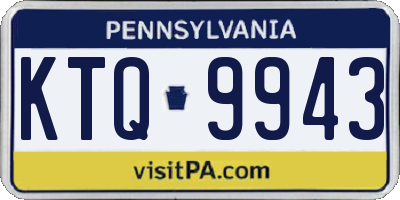 PA license plate KTQ9943