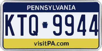 PA license plate KTQ9944