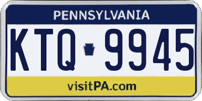 PA license plate KTQ9945