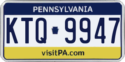 PA license plate KTQ9947