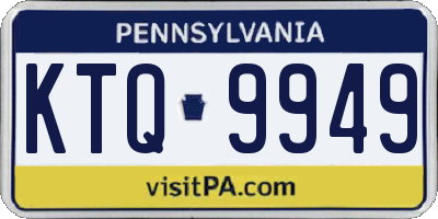PA license plate KTQ9949