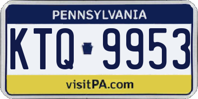 PA license plate KTQ9953
