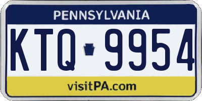 PA license plate KTQ9954