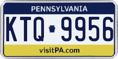 PA license plate KTQ9956