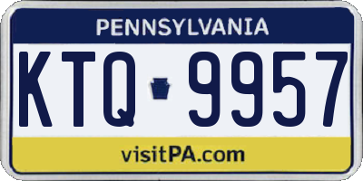 PA license plate KTQ9957