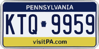 PA license plate KTQ9959