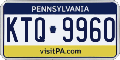PA license plate KTQ9960