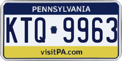 PA license plate KTQ9963