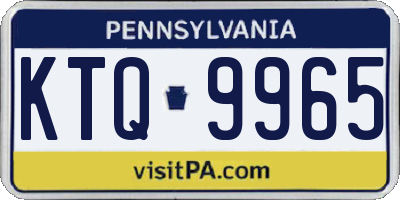 PA license plate KTQ9965