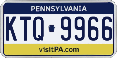 PA license plate KTQ9966