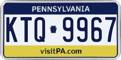 PA license plate KTQ9967