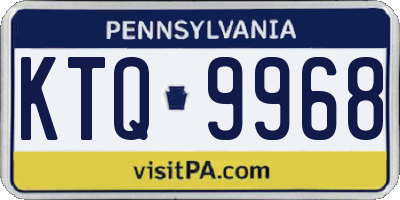 PA license plate KTQ9968