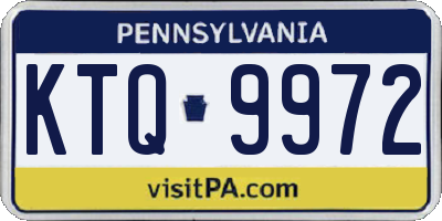 PA license plate KTQ9972