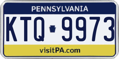 PA license plate KTQ9973