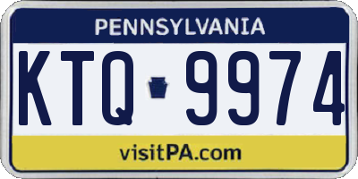 PA license plate KTQ9974