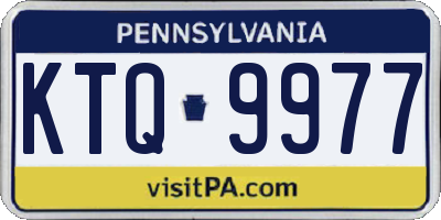 PA license plate KTQ9977