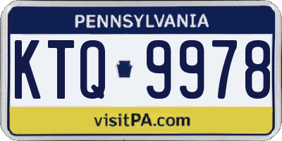 PA license plate KTQ9978
