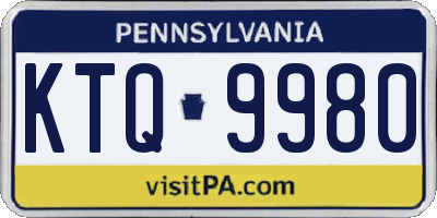 PA license plate KTQ9980
