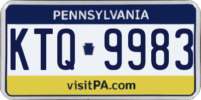 PA license plate KTQ9983