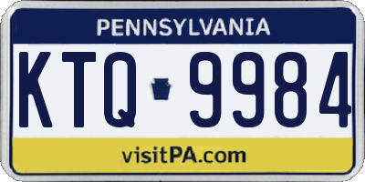 PA license plate KTQ9984