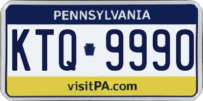PA license plate KTQ9990