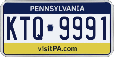 PA license plate KTQ9991