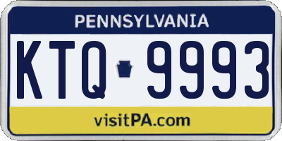 PA license plate KTQ9993