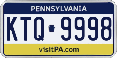 PA license plate KTQ9998