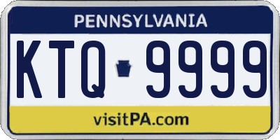 PA license plate KTQ9999