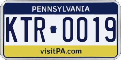PA license plate KTR0019