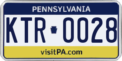 PA license plate KTR0028
