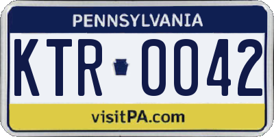 PA license plate KTR0042