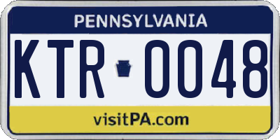 PA license plate KTR0048