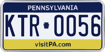 PA license plate KTR0056