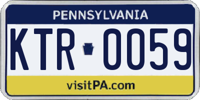 PA license plate KTR0059