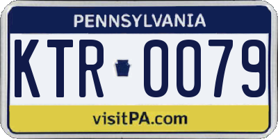 PA license plate KTR0079