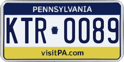 PA license plate KTR0089