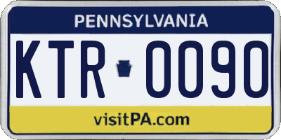 PA license plate KTR0090
