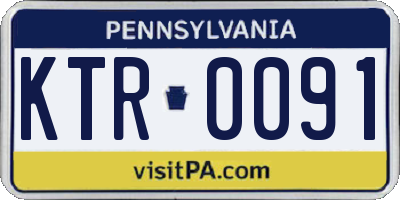 PA license plate KTR0091