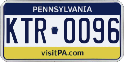 PA license plate KTR0096